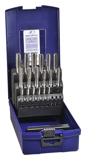 GOLIATH TAP HSS SET BSF 3/16 - 1/2'' BOXED SET 